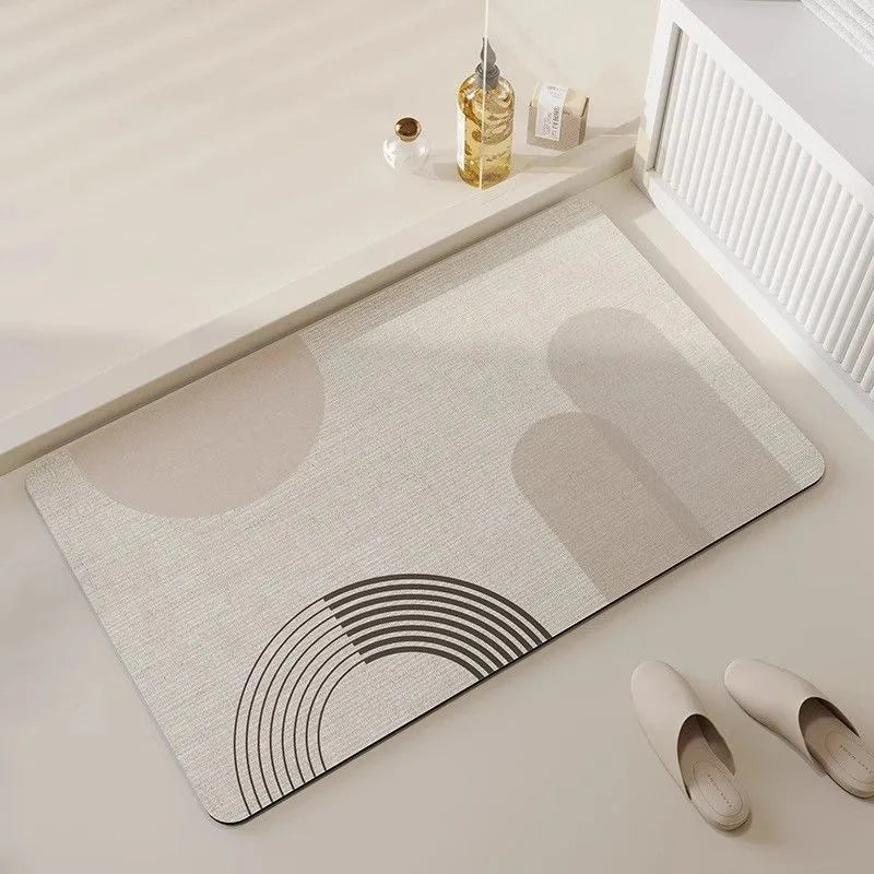 Tapis de bain en terre de diatomée, séchage rapide