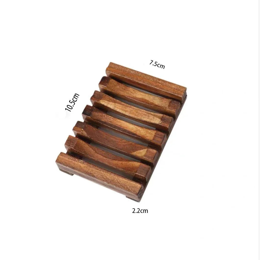 Porte-savon égouttoir en bois