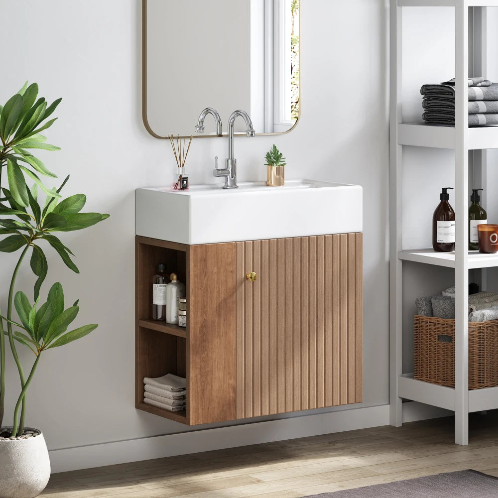 Meuble sous-vasque suspendu, 55 cm