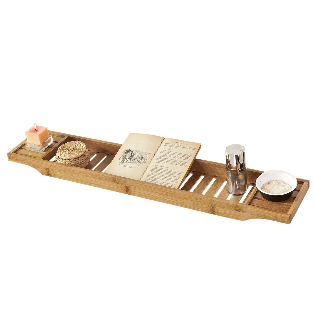 Pont de baignoire en bambou, 80 cm