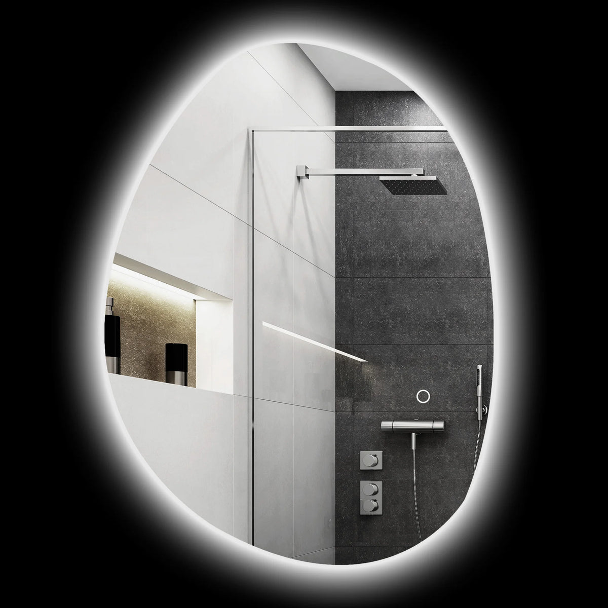 Miroir de salle de bain LED, 3 températures