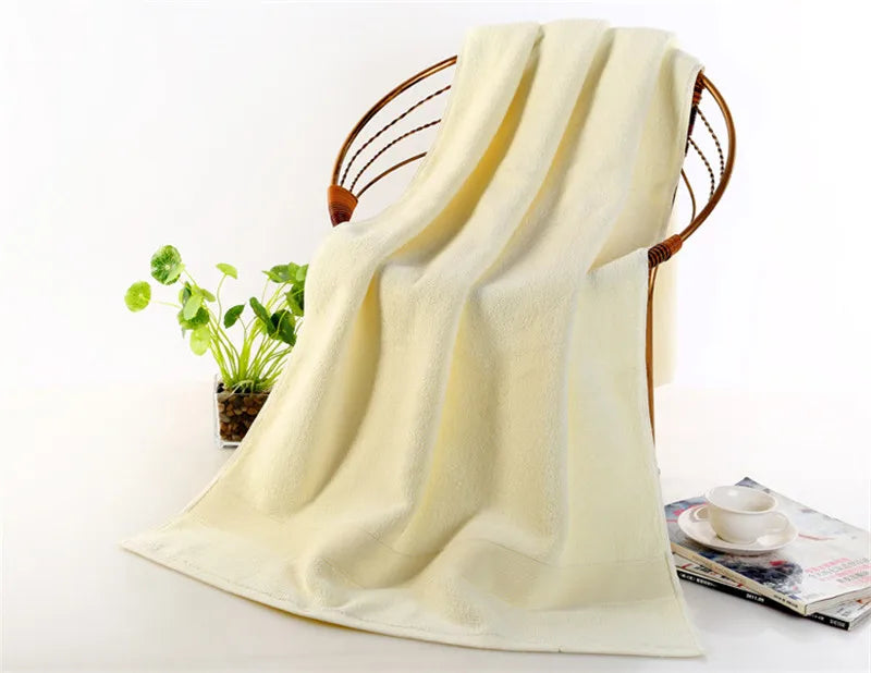 Serviette de bain en coton épais, 70 × 140 cm