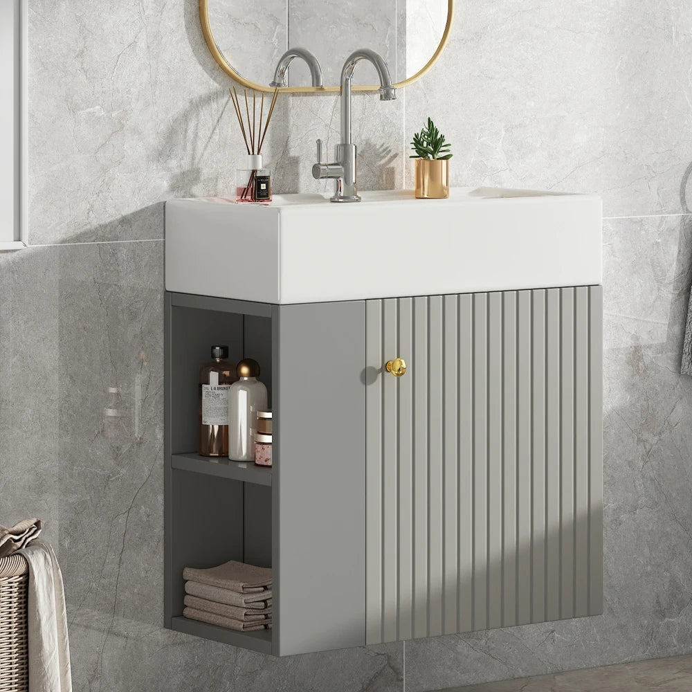 Meuble sous-vasque suspendu, 55 cm