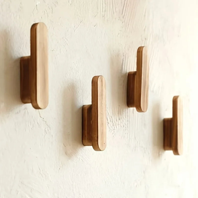 Patère murale en bois massif