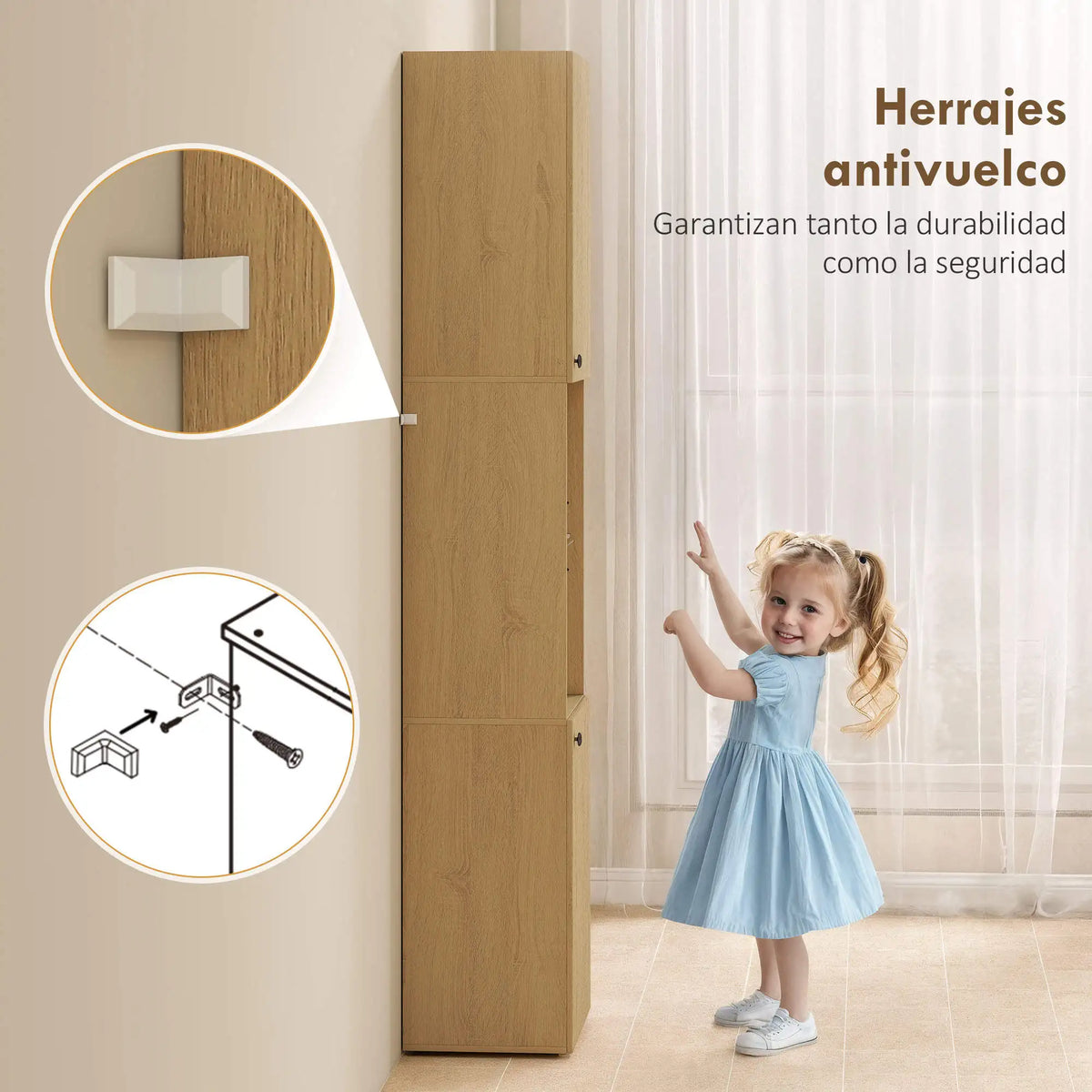 Colonne de salle de bain étroite, 6 niveaux