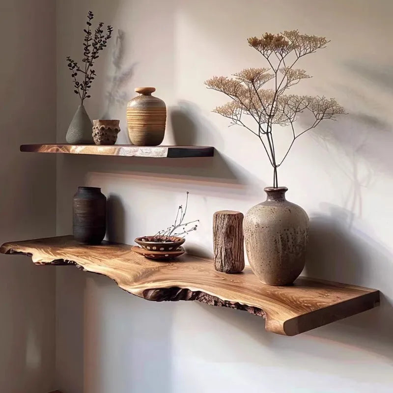 Étagère murale organique en bois