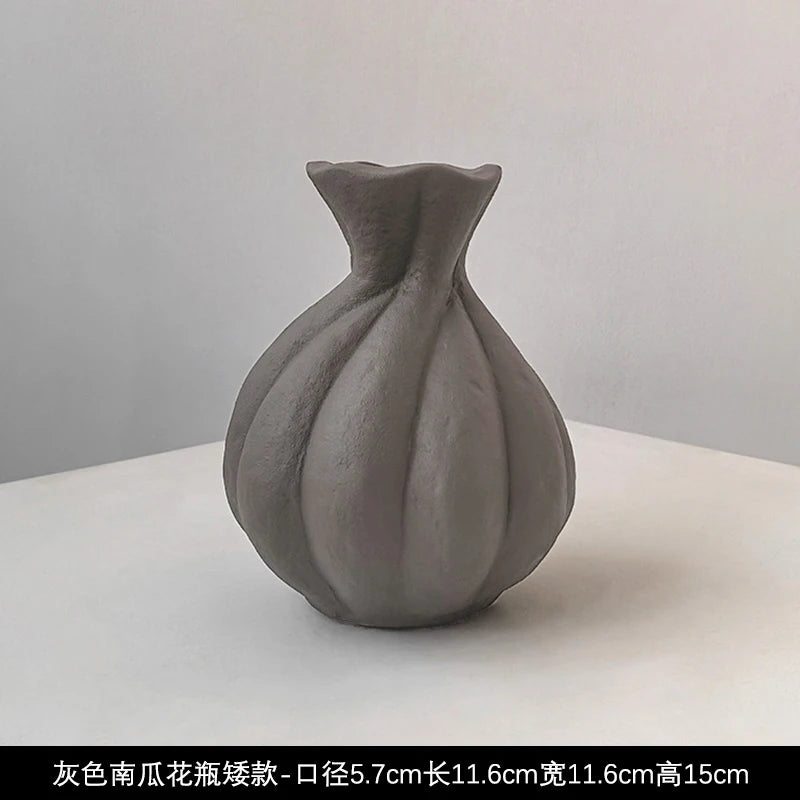 Vase en céramique wabi-sabi, fait main