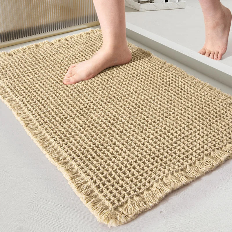 Tapis de bain tissé, antidérapant