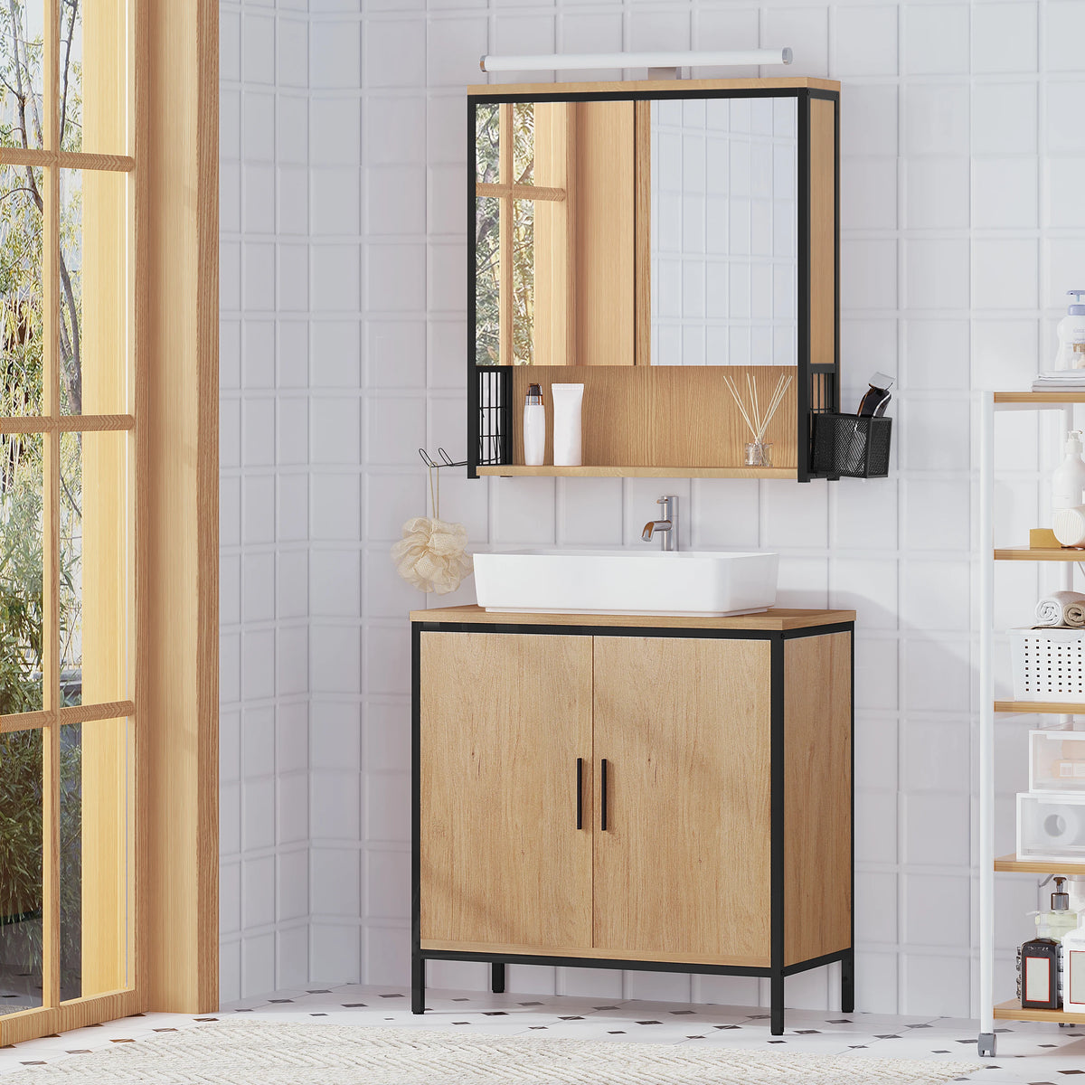 Armoire de toilette à miroir LED