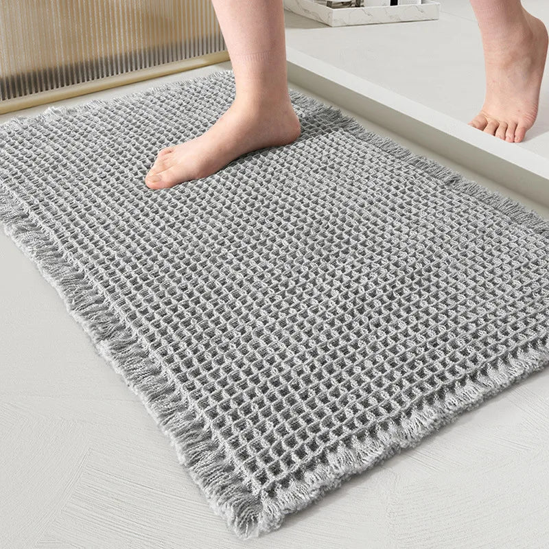 Tapis de bain tissé, antidérapant
