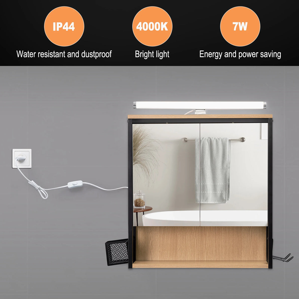 Armoire de toilette à miroir LED