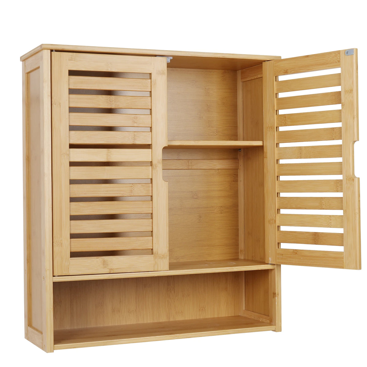 Armoire de toilette murale en bambou