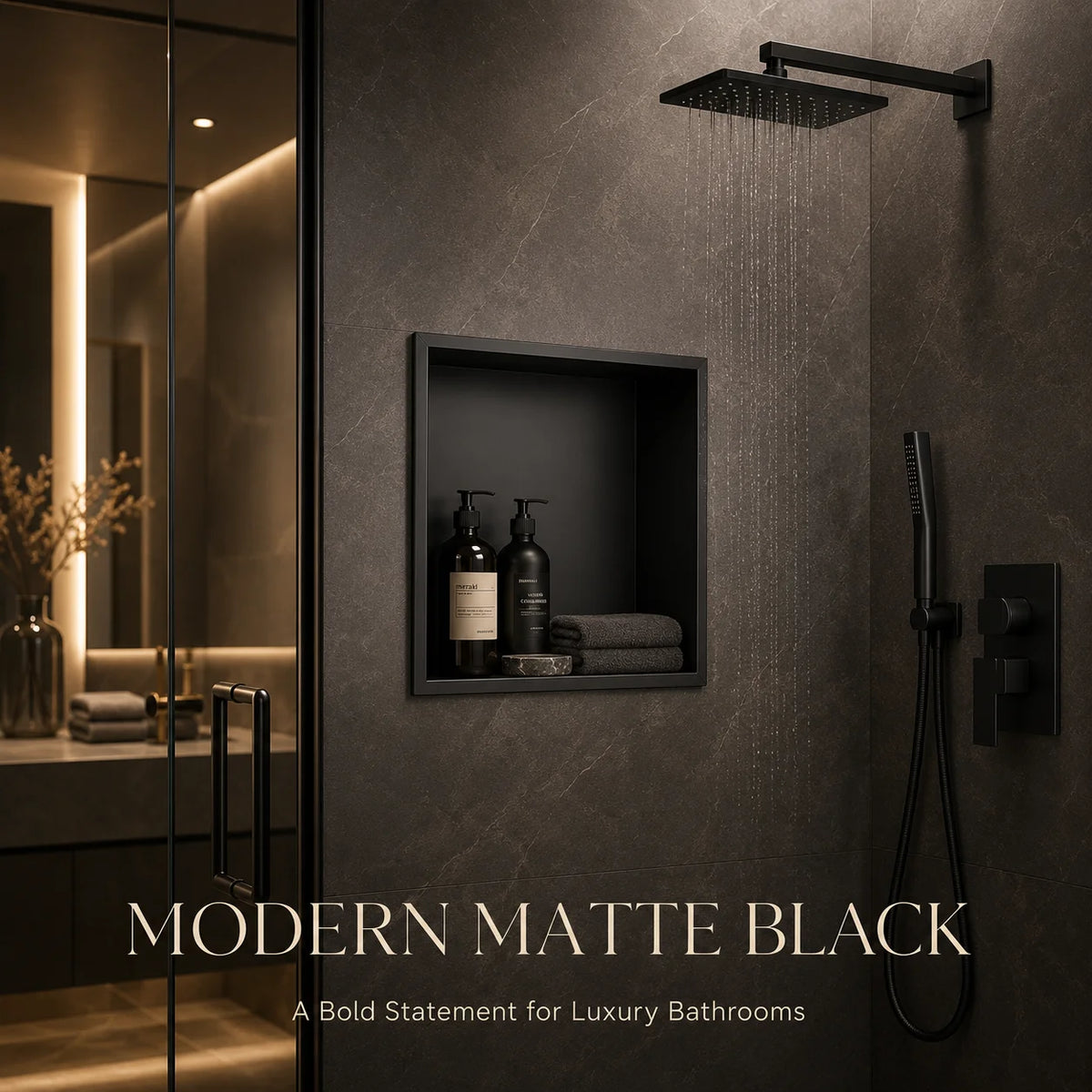 Niche de douche encastrable en inox