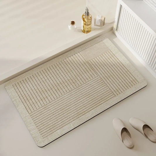 Tapis de bain en terre de diatomée, séchage rapide