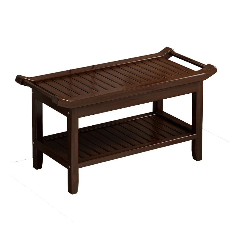 Tabouret de salle de bain en bambou, antidérapant
