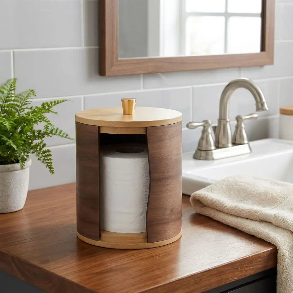 Boîte à papier toilette en bois