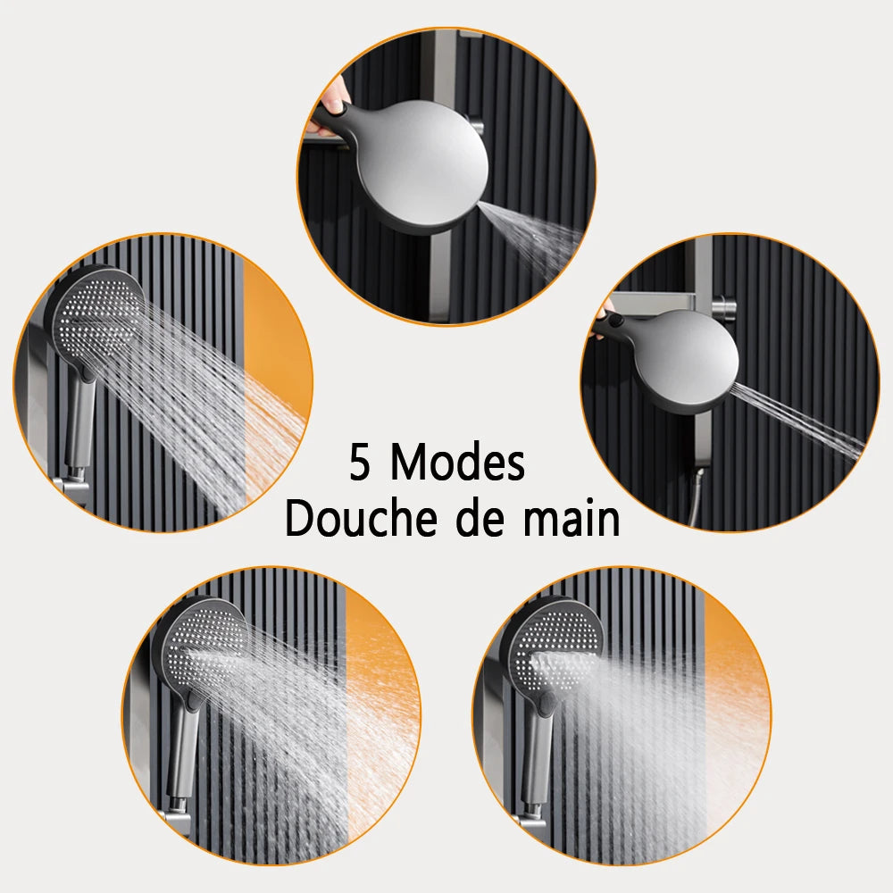 Colonne de douche thermostatique à affichage LED