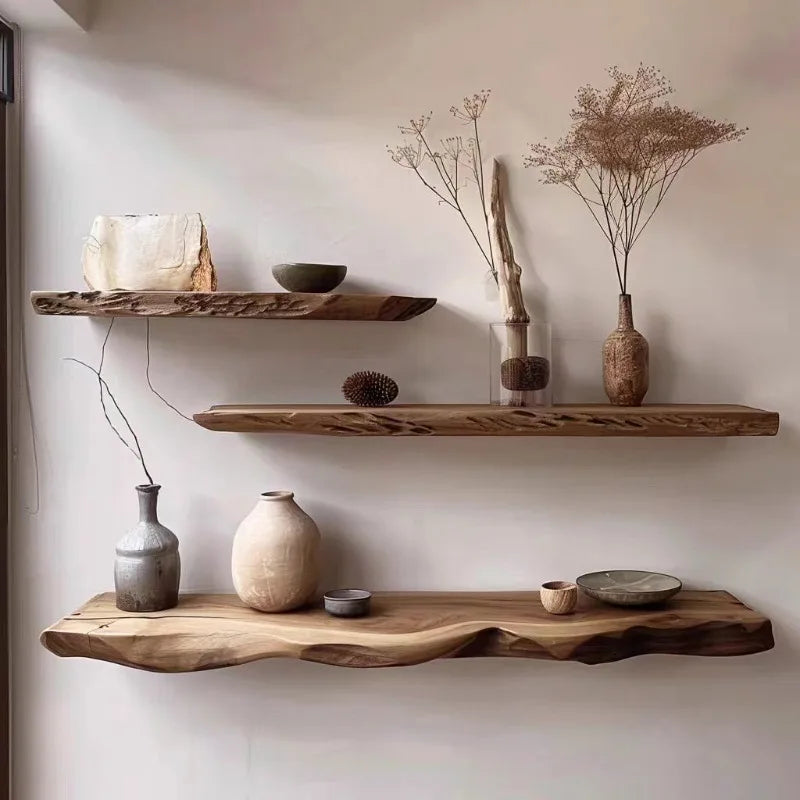 Étagère murale organique en bois