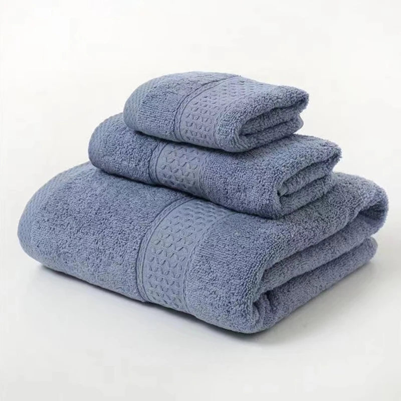 Parure de bain en coton, 3 pièces