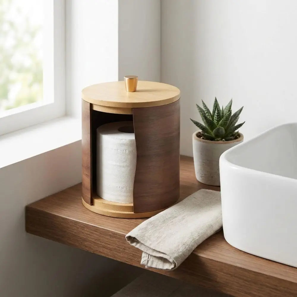 Boîte à papier toilette en bois