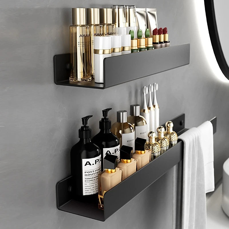 Étagère de vasque sans perçage en aluminium