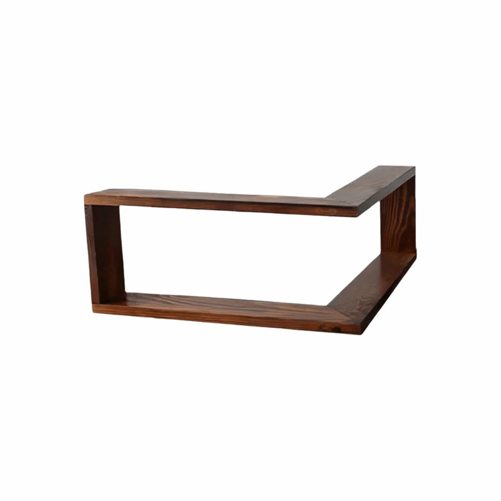 Étagère d'angle murale en bois