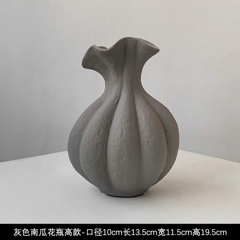 Vase en céramique wabi-sabi, fait main