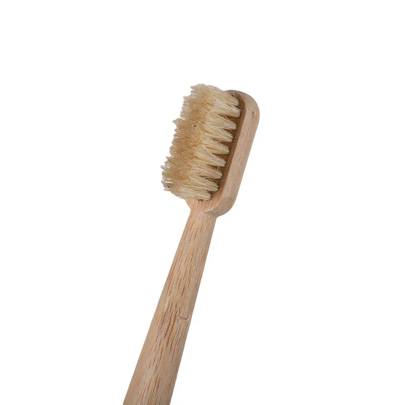 Brosses à dents en bambou, poils naturels, lot de 4