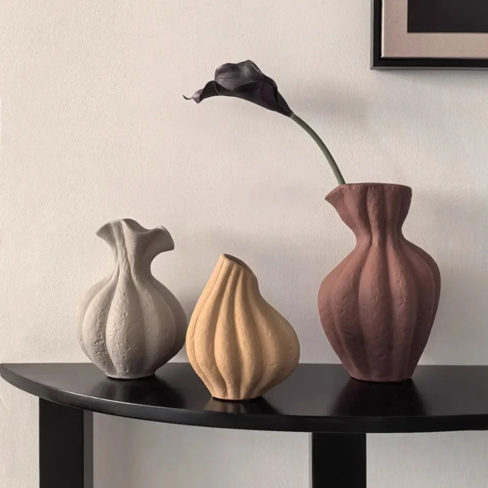 Vase en céramique wabi-sabi, fait main