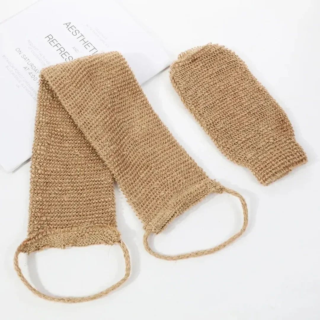 Sangle de dos exfoliante en jute