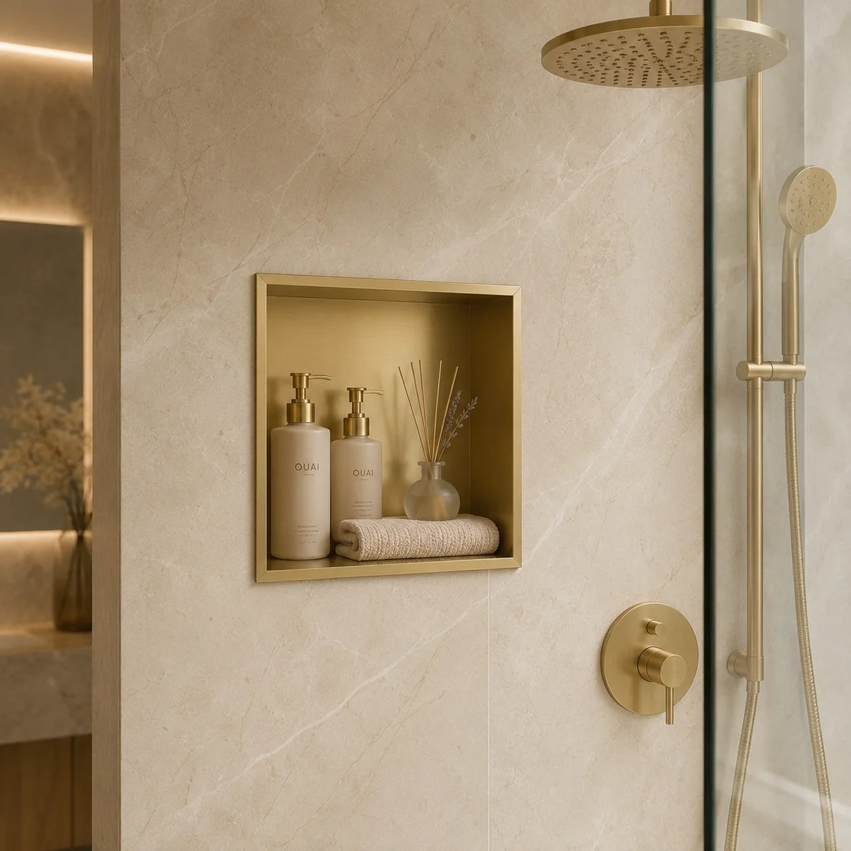 Niche de douche encastrable en inox