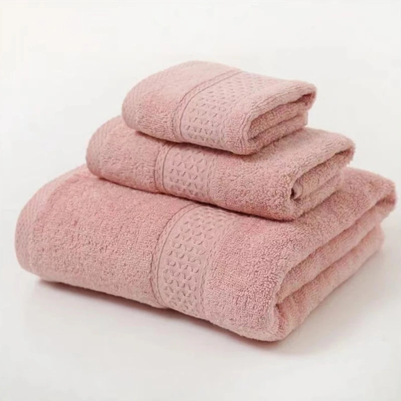 Parure de bain en coton, 3 pièces