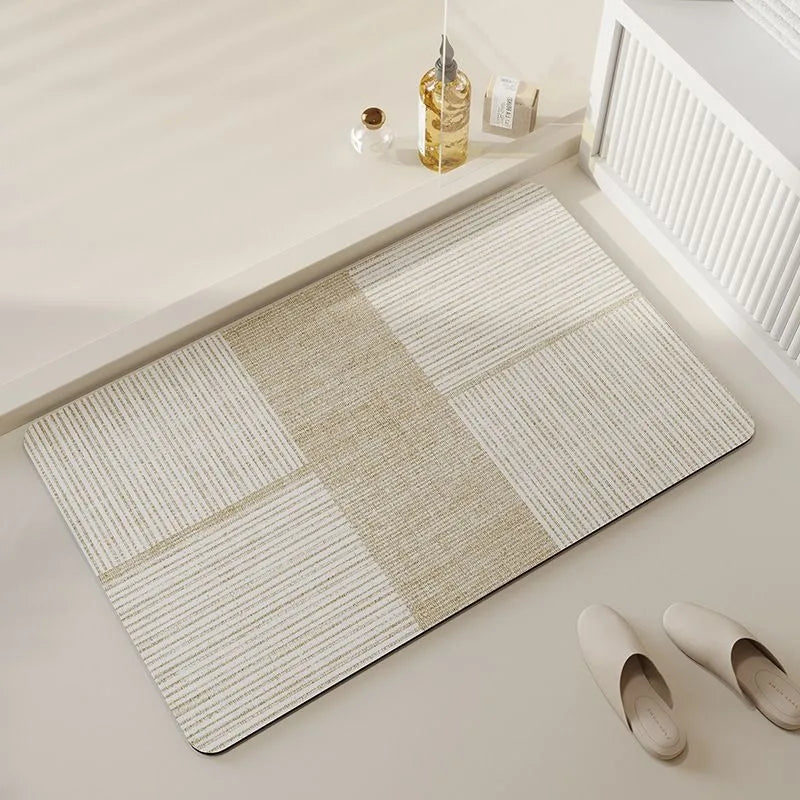 Tapis de bain en terre de diatomée, séchage rapide