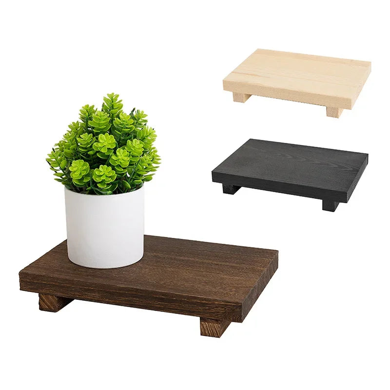 Plateau de vasque sur pied en bois