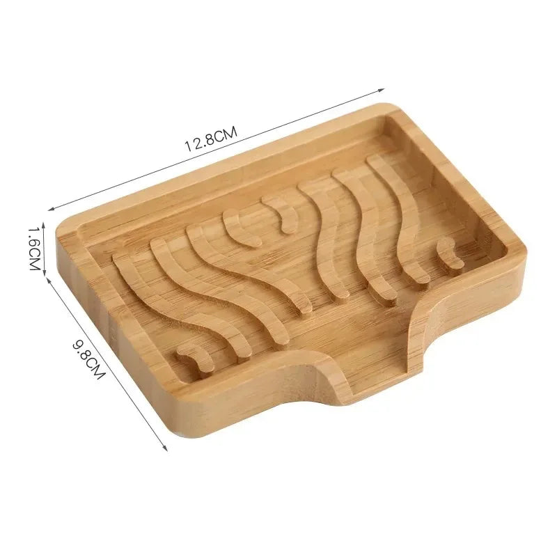 Porte-savon égouttoir en bambou