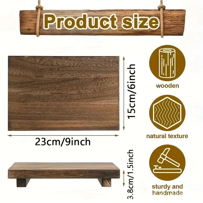 Plateau de vasque sur pied en bois