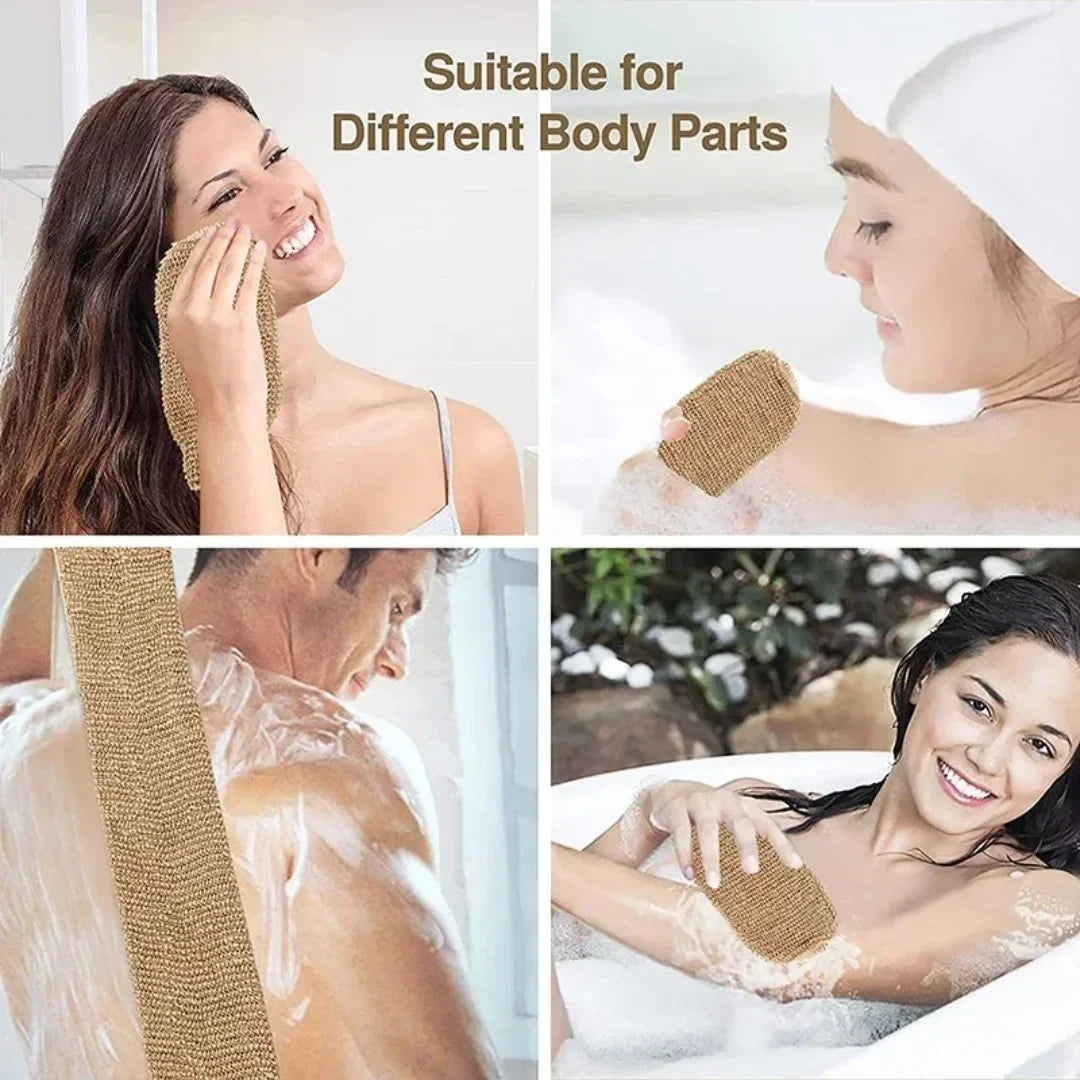 Sangle de dos exfoliante en jute