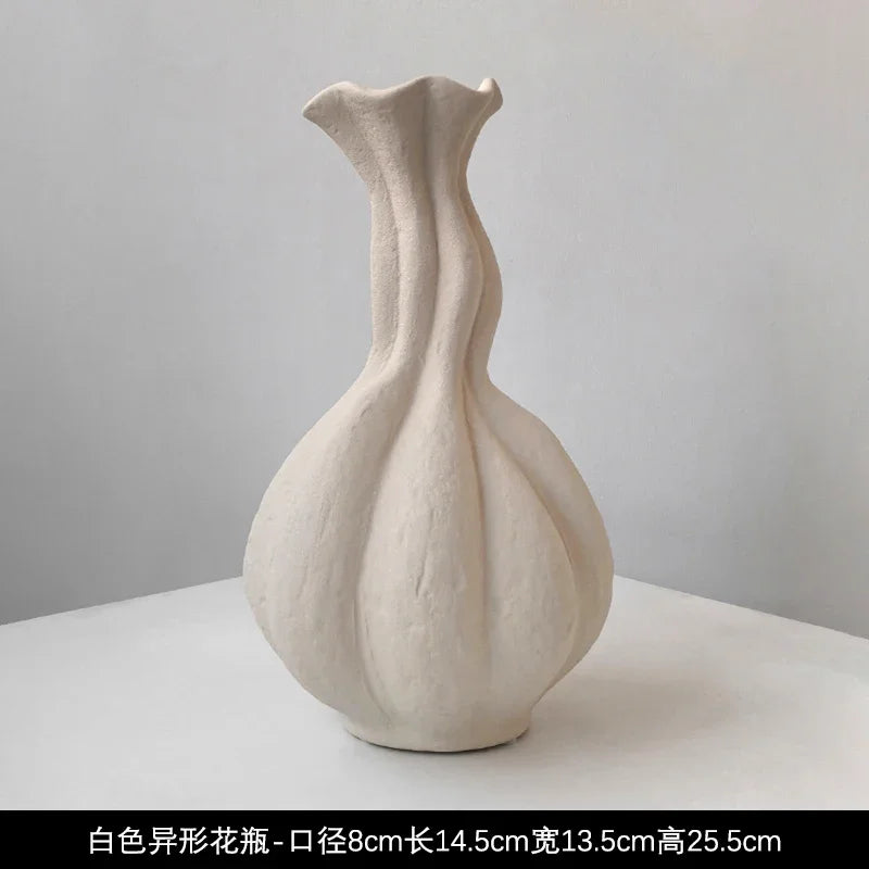 Vase en céramique wabi-sabi, fait main