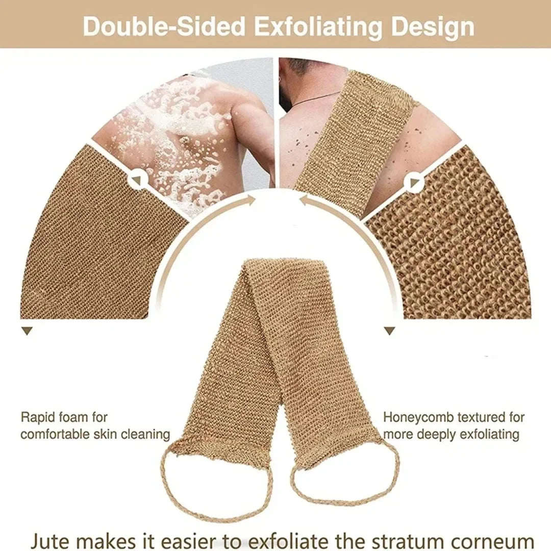 Sangle de dos exfoliante en jute