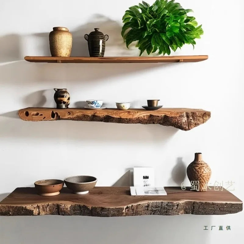 Étagère murale organique en bois