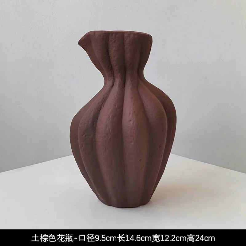 Vase en céramique wabi-sabi, fait main