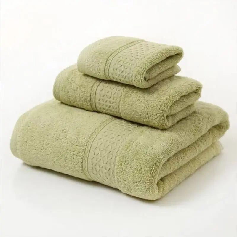 Parure de bain en coton, 3 pièces