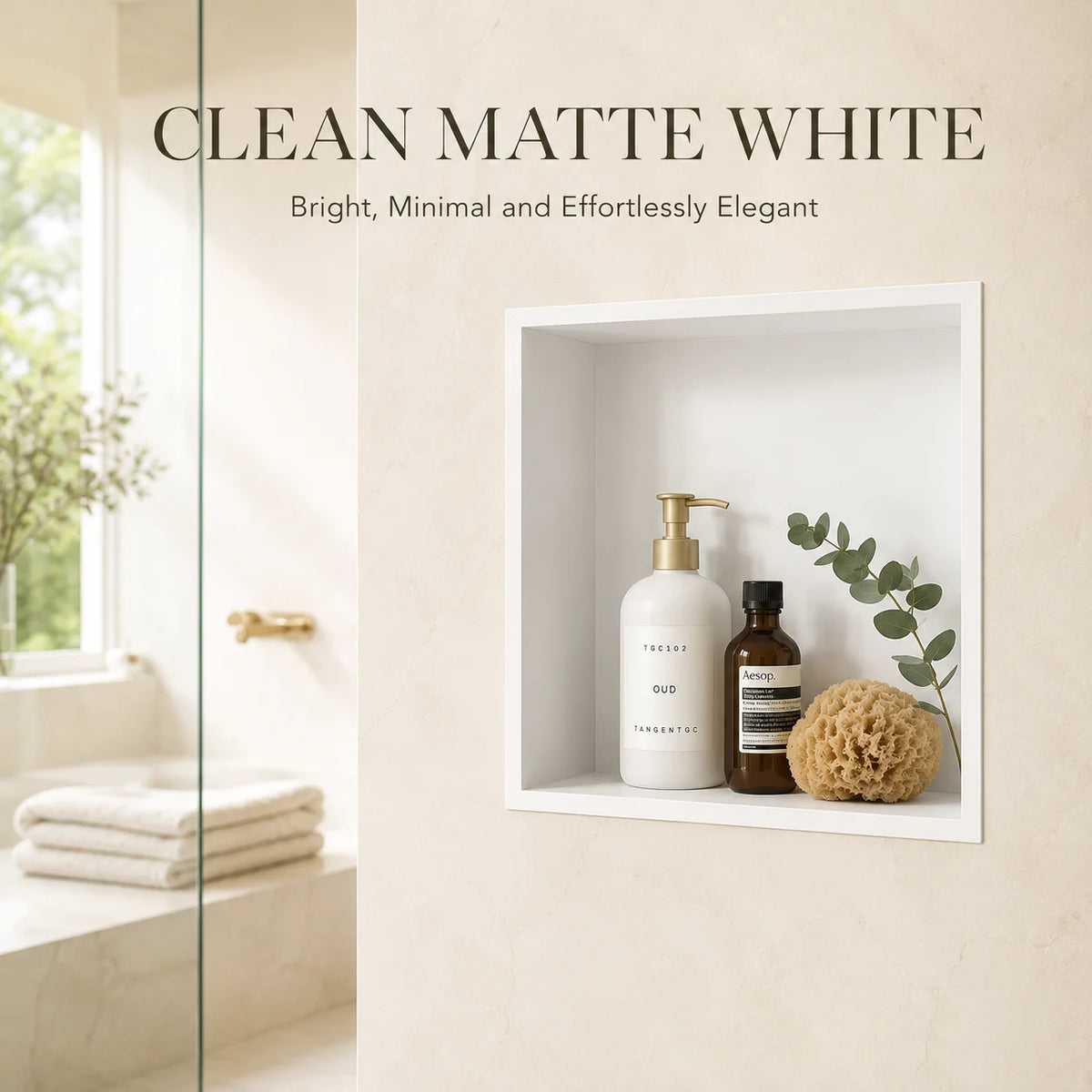 Niche de douche encastrable en inox