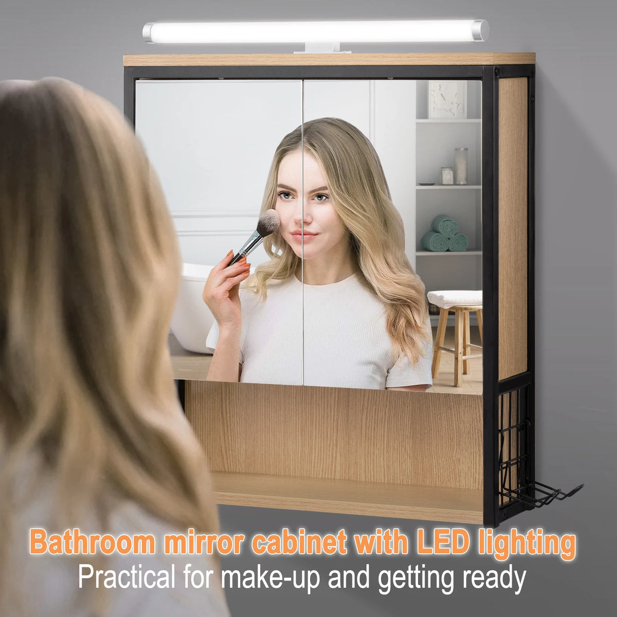 Armoire de toilette à miroir LED