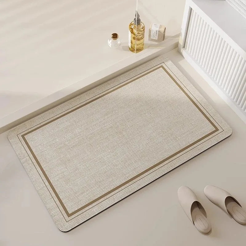 Tapis de bain en terre de diatomée, séchage rapide