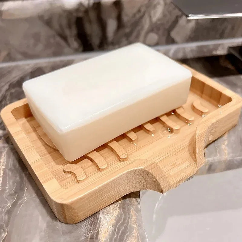 Porte-savon égouttoir en bambou