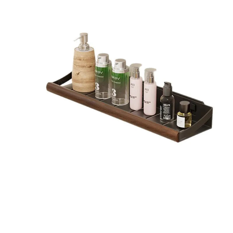 Étagère de douche en bois, sans perçage